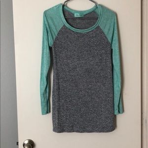 Filly Flair Mint and Grey Long-sleeves Tee
